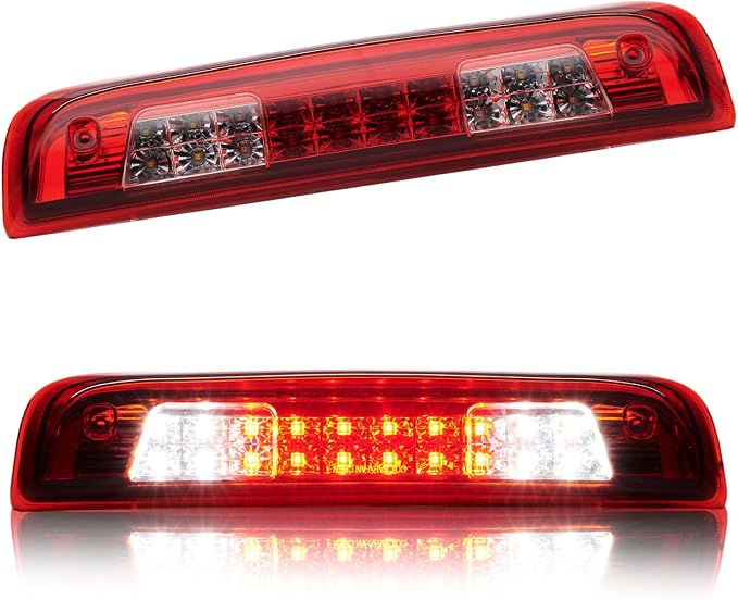 Third 3rd Brake Light LED for 2014-2018 Chevy Silverado/GMC Sierra 1500 2500HD 3500HD, High Mount Rear Brake Lights Assembly, Waterproof Center Cab Cargo Lamp Stop Light (RED)