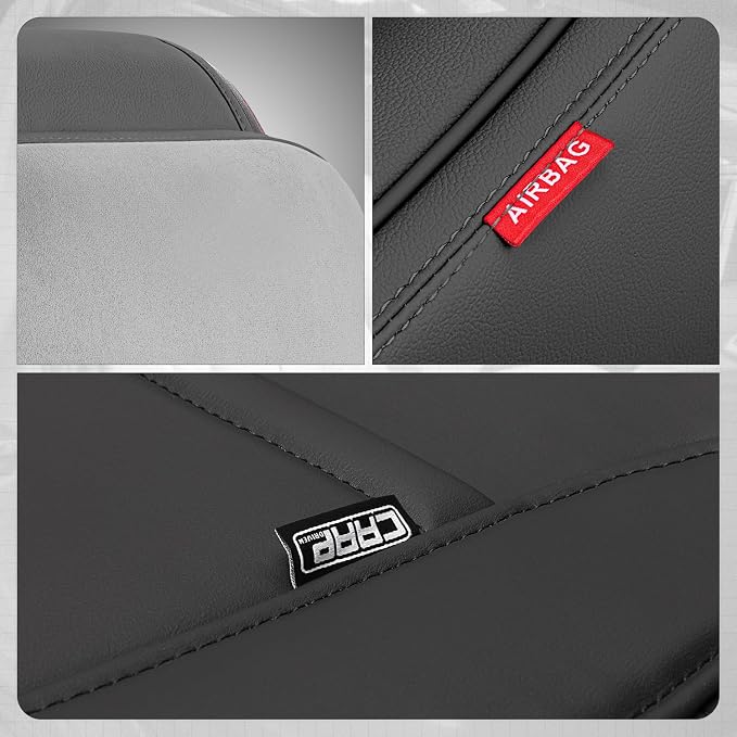 Voris Series Full Set Seat Covers Universal for Cars Trucks SUV, Grey, CA-SC-VORIS-Full-GY