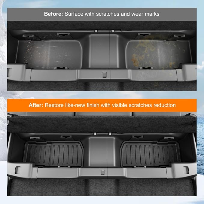 powoq 2nd Under Seat Storage Mat Compatible with 2022-2025 Ford Maverick Rear Bumper Step Pad Fuel Under Seat Organizer Liner Replacement for 2022-2025 Ford Maverick Accessories
