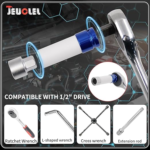 21PCS Wheel Locking Nut Key Kit Compatible with BMW Series, Wheel Lock Nut Socket Adapter Set, Wheel Anti-Theft Lug Nut Removal Tool, Anti-Theft Screw Remover