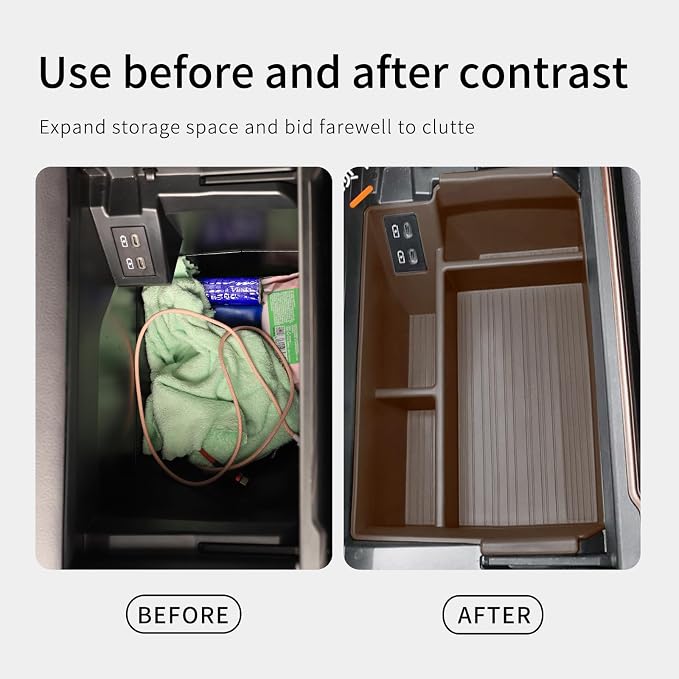 Compatible with 2026 Toyota Sienna accessories Center Console Organizer with Cup Holder, Lower Storage Box Accessory Lower Center Console Tray (Compatible with 2021-2026 Toyota Sienna, brown)