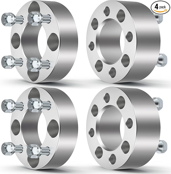 ECCPP 4PCS for ez go 2 inch wheel spacers for golf cart 2 inch wheel spacers ATV 4x4 to 4x4 4x101.6mm to 4x101.6mm 2 inch 4 Lug 1/2" Studs 68.5mm fits for EZGO for Club Car for Golf Cart wheel spacer