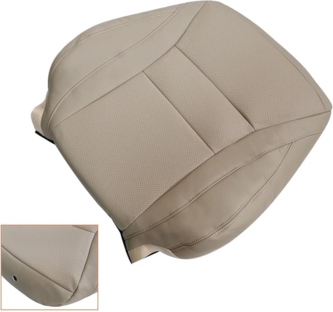 FZJDSD Light Tan Driver & Passenger Side Bottom & Top Lean Back Microfiber Leather Replacement Seat Covers Compatible with Honda Accord 2013 2014 2015 2016 2017