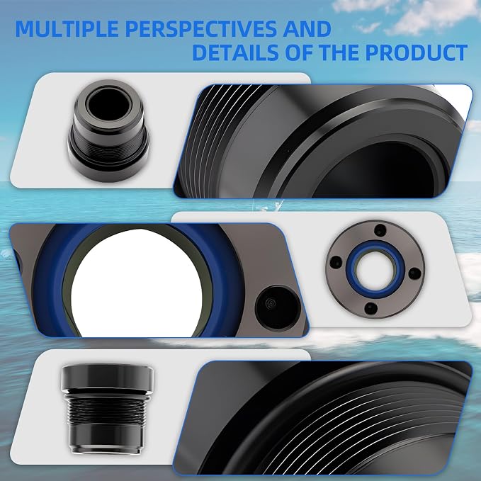 1 pcs Steering Actuator End Cap Seal Kit for Mercury Outboard for Uflex UC128 UC128-OBF SVS Cylinders - Replaces 898349A15 898349A14 898349A11 FSM120