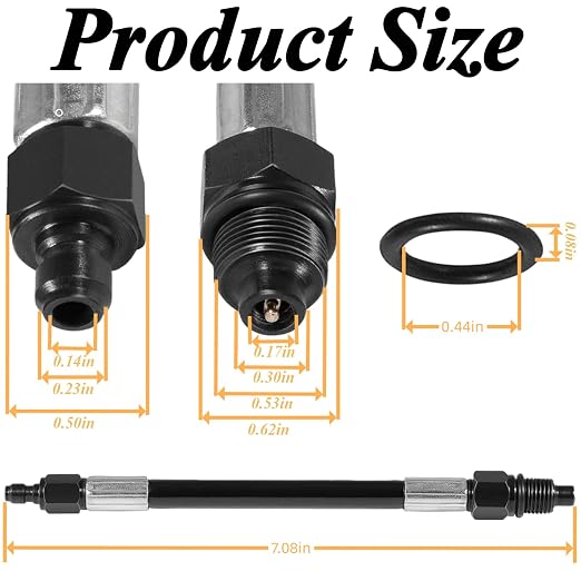 TU-15-24 Diesel Compression Test Adapter Tool M14-1.25 Fits for Ford/Navistar 6.0L & 6.4L Power Stroke, for Navistar/International 6.0L VT365E for International Harvester VT365 4200