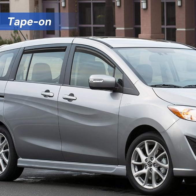Window Visors Rain Guards Shield for 2006-2015 Mazda 5, Out-Channel Window Vent Wind Deflectors Visors Shades for 06-15 Mazda 5