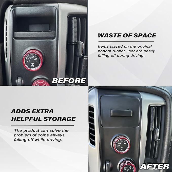 JKCOVER Haft-size Tray and Storage Drawer Tray Compatible with 2014-2018 Chevy Silverado/GMC Sierra 1500 Accessories