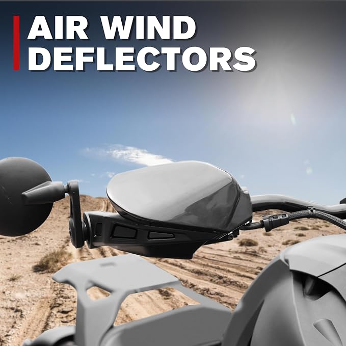 A & UTV PRO Aluminum Handguards & Wind Deflectors Kit for Can-Am Ryker 600 900 Sport Rally Edition All Models, Hand Guard Handlebar Air Deflector Accessories, Replace #219400998, 219400894, 4PCS
