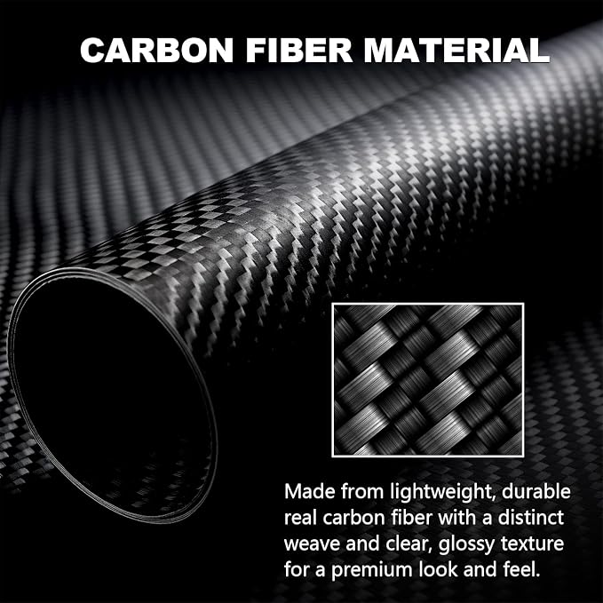 21PCS Real Carbon Fiber Interior Trim Kit Compatible with Corvette C6 2005-2013, Interior Decor Sticker Accessories