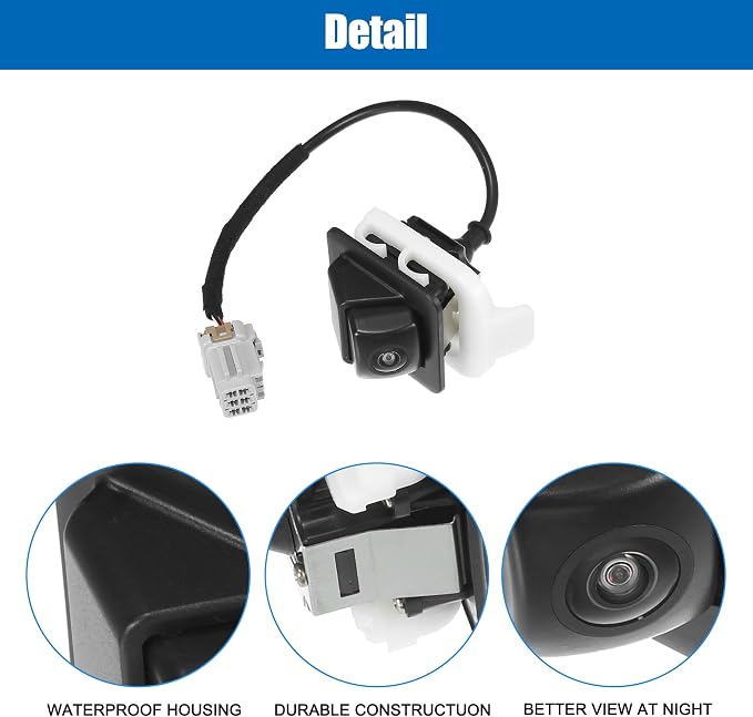 ACROPIX Car Rear View Back Up Camera Wide Angle Park Assist Reverse Camera Fit for Kia Forte Sedan No.95760A7000/95760-A7000 - Pack of 1