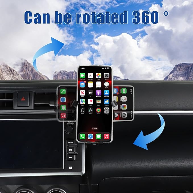 HAPPYHORSE Car Phone Mount Compatible with Toyot@ 86/Subaru BRZ 2022-2024 Car Central Control Right Side Mobile Phone Bracket Phone Holder Phone Mount with Self-Adhesive Base Accessories (Type B)