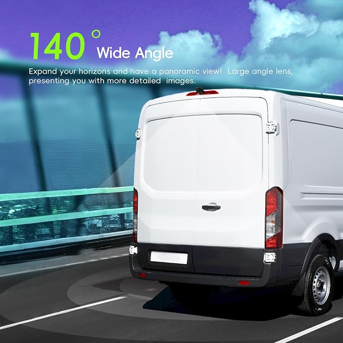 Car Brake Light Rear View Camera for Ford Transit 2014 2015 2016 2017 2018 Car Backup Reversing, Camera Night Vision, IP67 Waterproof,Wide Viewing Angle