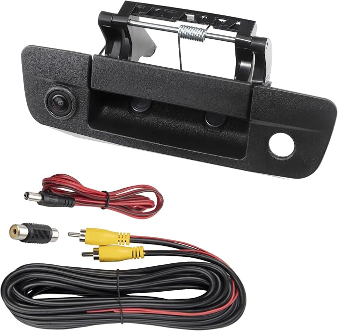 EWAY Tailgate Handle Backup Camera with 20FT RCA Extension Cable for Dodge Ram 1500 (2009-2017) / 2500 3500 (2010-2017) Aftermarket Reverse Rear View Camera, Tailgate Door Handle Replacement Camera