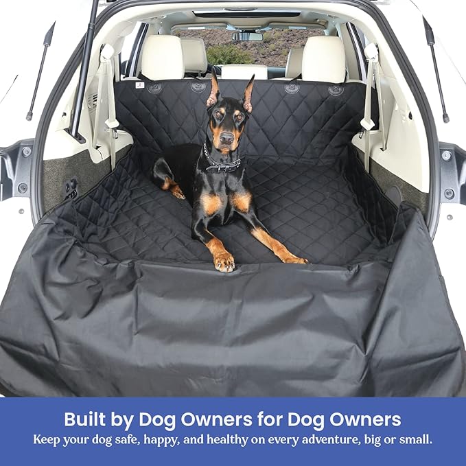 4Knines SUV Cargo Liner for Dogs – Dog Trunk Cover – Heavy-Duty, Waterproof Pet Seat Protector – Durable Cargo Liners for Dogs – USA-Based Company - Extra Large (Black)