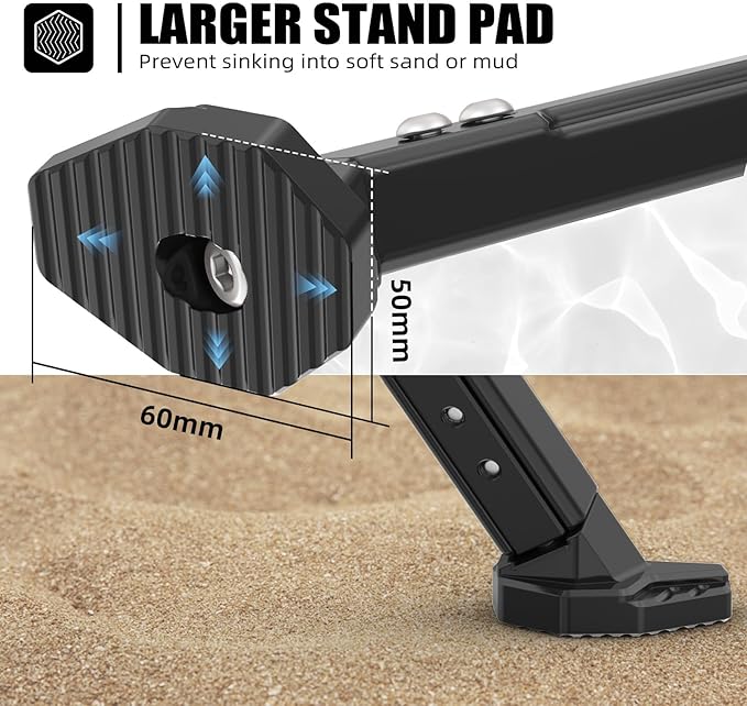 NICECNC Black Kickstand Kick Stand Adjustable Sidestand Compatible with Suzuki DRZ400/DRZ400E/DRZ400S/DRZ400SM 2000-2020 2021 2022 2023 2024 See Fitment (Accessories not Included)