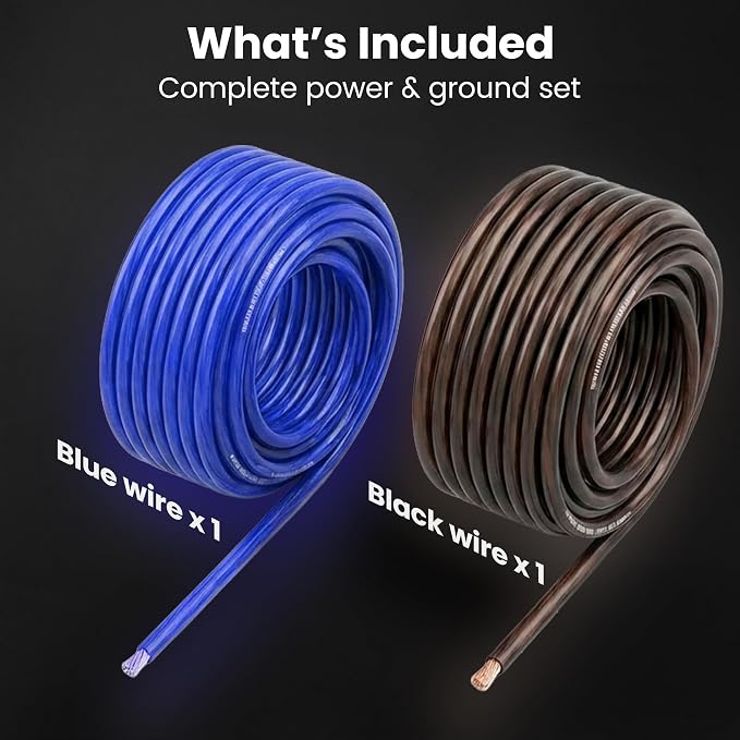 GEARit 8 Gauge Wire 25 ft, 8 AWG Battery Cable CCA, Copper-Clad Aluminum Power Ground Cable for Car Audio Amp, Automotive, RV