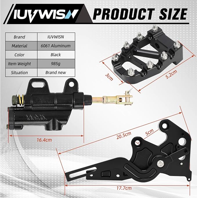 Electric Dirt Bike Hydraulic Foot Brake Pedal Lever Kit CNC for Surron LBX Sur Ron Light Bee X/S X260 X160
