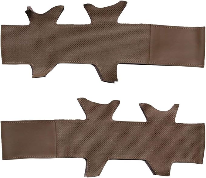 Loncky Custom Fit Dark Brown Genuine Leather Steering Wheel Cover for Toyota Land Cruiser 1995 1996 1997 1998 1999 2000 2001 2002 Accessories Car Interior Hand Stitched OEM Parts