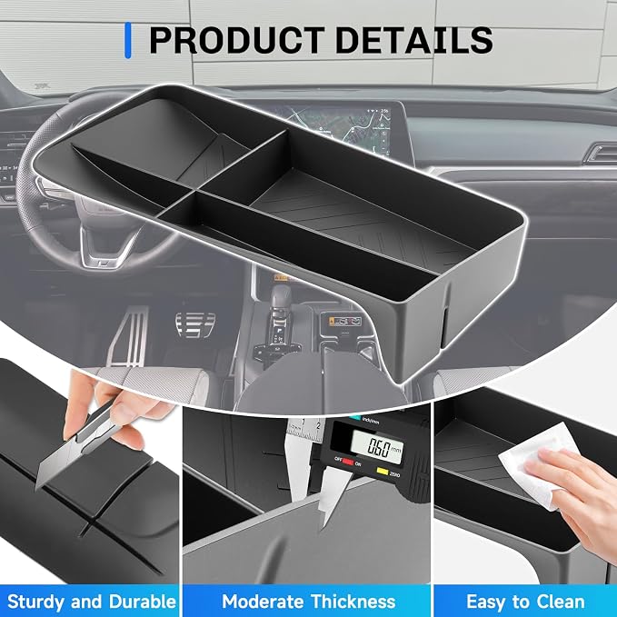 SXCY for 2026 Lexus TX Center Dashboard Organizer for 2024 2025 2026 Lexus TX Accessories Center Console Tray 2026 Lexus TX Screen Back Tray TPE Dash Organizer Tray