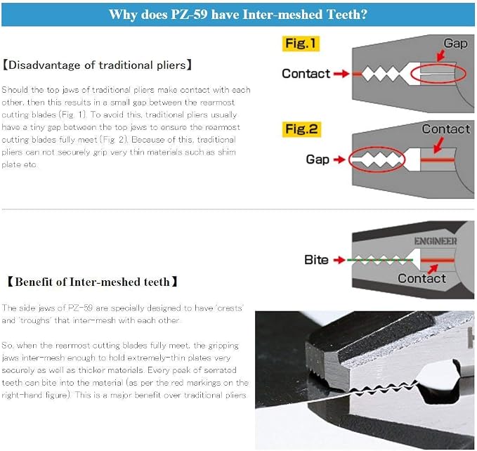 ENGINEER PZ-58 Screw Removal Pliers + PZ-59 Heavy Duty Multi-function combo Gripping Pliers/Screw Extractors + PZ-65 Engineer Screw Removal Locking Pliers Easy Screw Removal (Made in Japan)