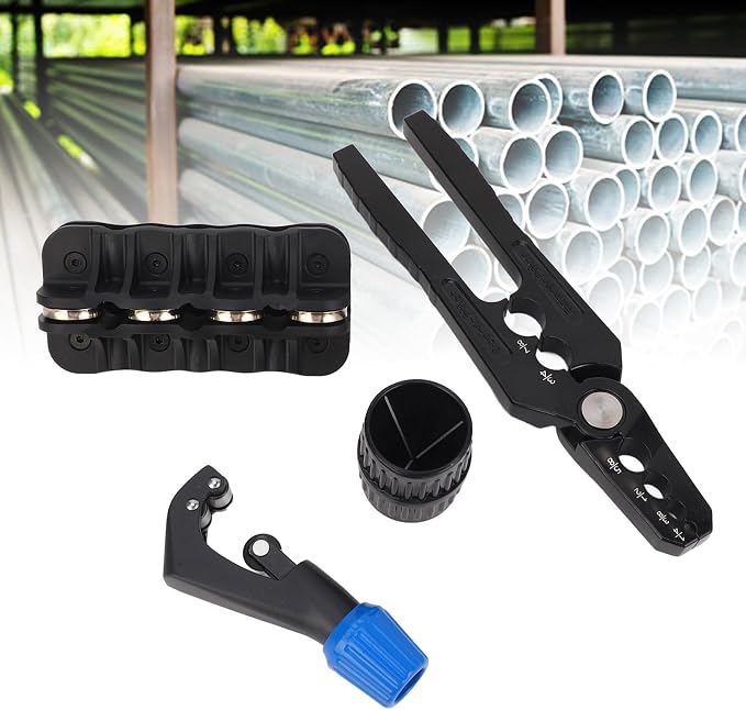 Metal Pipe Repair Kit, Copper Tube Rounding Tool and Pipe Straightener Set with Manual Pipe Rounding Pliers for Air Conditioning and Refrigeration Maintenance