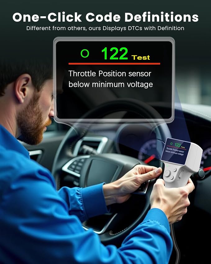 JOPLAY OBD1 Code Reader Compatible with Ford, 2 in 1 Digital OBD 1 Scanner with Built-in Reinforced Pins and 9 Feet Cable OBD 1 Scan Tool Compatible with Ford, Lincoln, Mercury from 1981-1995 (Gray)