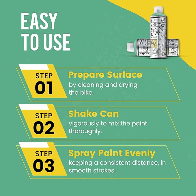 Spray.Bike Spray Paint | Designed Mainly for Bicycles | Multi-Use Acrylic Spray Paint for Metal, Plastic | High Coverage Bike Paint, 400ml, Ariel