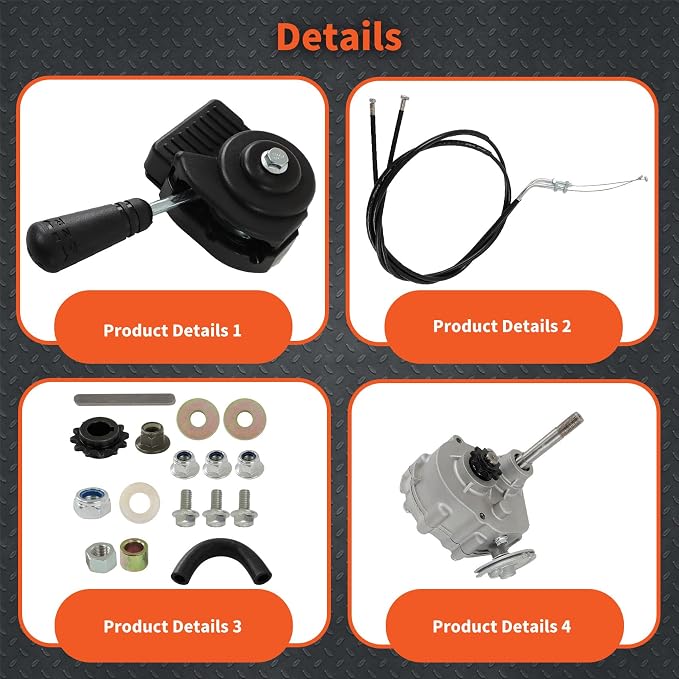 labwork Go Kart Forward Reverse Gearbox Kit Replacement for 2HP-13HP Engine Local 30 Series 2300rpm 4 Stroke Torque Converter 35 Chain Go Karts Accessories 212cc Gearbox