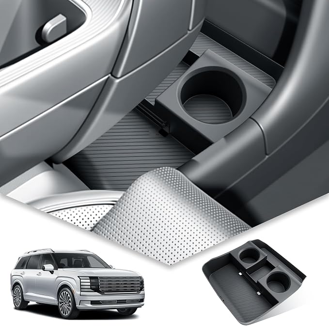 BIBIBO for 2026 Hyundai Palisade Center Console Organizer 2026 Hyundai Palisade Lower Center Console Organizer 2026 Palisade TPE Console Insert Tray