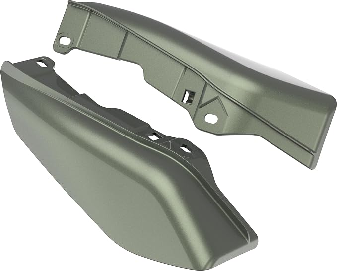 Color - Matched Mid Frame Air Deflectors Heat Shield, Perfectly Fit for Harley Touring Models 2009-2026 Deadwood Green Glossy