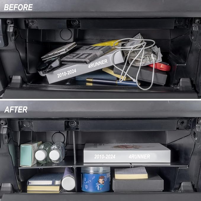 JKCOVER Center Console Full Organizer and Glove Box Organizer Compatible with Toyota 4RUNNER 2010-2024 Accessories