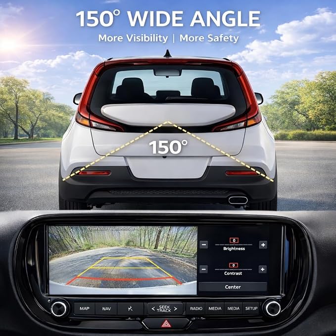 Car Rear View Backup Camera with Trunk Release Switch Replacement for Kia Soul 2020-2021 Rear View Safety Parking Assist Replace# 99240-K0000 99240K0000