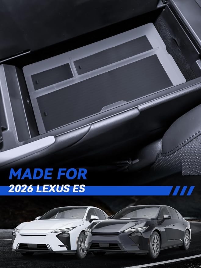 for ES Center Console Organizer 2026 ES 350e/ES 350h/ES 500e Accessories Armrest Tray Middle Storage Box Insert Container Durable ABS Plastic