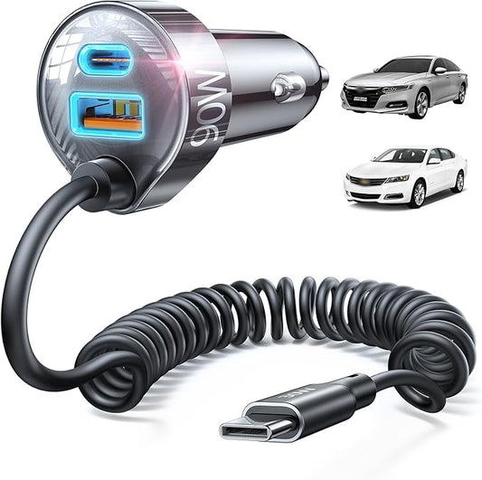 LISEN 90W for iPhone 17e 16 15 Pro Max Car Charger USB C Fast Charge,Super Fast for iPhone 15 16 17 Pro Car Charger USB C Adapter for iPhone 17 16 15 Air ProMax Plus,Samsung Galaxy S26 Ultra, Android