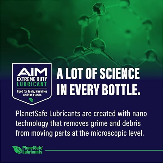 Planet Safe AIM Extreme Duty Lubricant (Small Bundle 1oz + 4oz) Made in The USA. Multi-Purpose for Home, Garage, Doors, Hinges, Gym Equipment - Penetrates, Cleans, Lubricates, Protects, 3 in 1 Oil