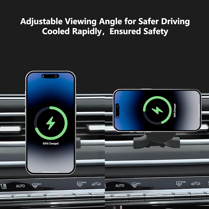 CLEC for Mercedes-Benz GLE-Class 2020-2026 GLS-Class 2020-2026 Magnetic Wireless Charger Car Phone Holder Mount for Mercedes-Benz Car Phone Holder 15W Fast Charging Car Phone Holder Wireless Charger