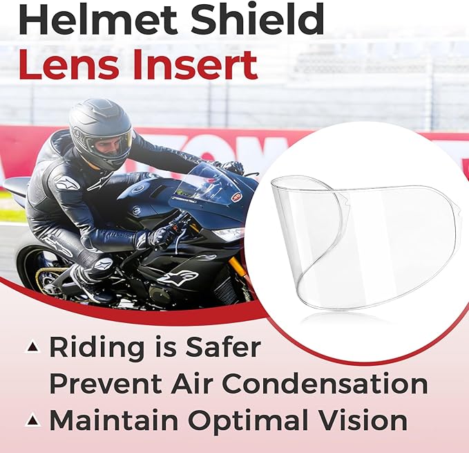Anti-Fog Insert Compatible with Shoei Helmet Shield Lens, Fits for Helmets, Ensures Clear Vision for Motorcycle Riding