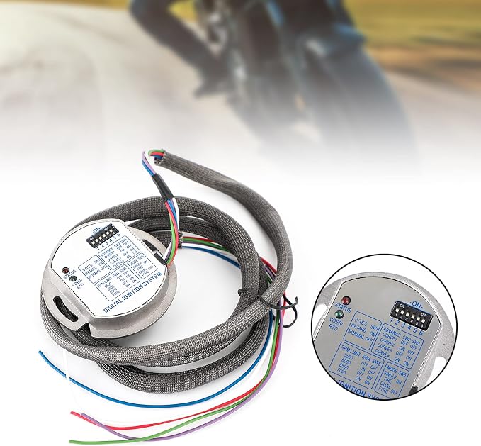 Topteng Motorcycle Single Fire Electronic Ignition Module fits for Harley Evolution, Ultima, Revtech, Shovelhead, & any Evolution