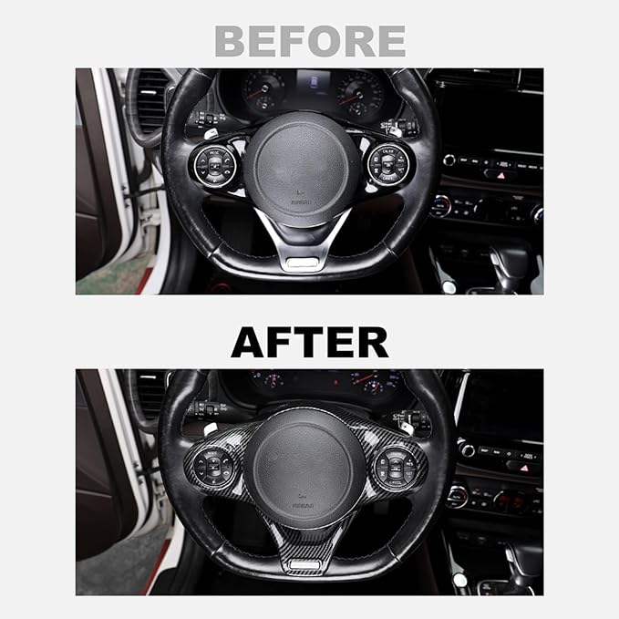 Premium Car Steering Wheel Handle Frame Cover - Anti-Slip Grip, Durable & Stylish Design Compatible with Kia Soul GT 2020-2025 Accessories (Carbon Fiber Pattern)