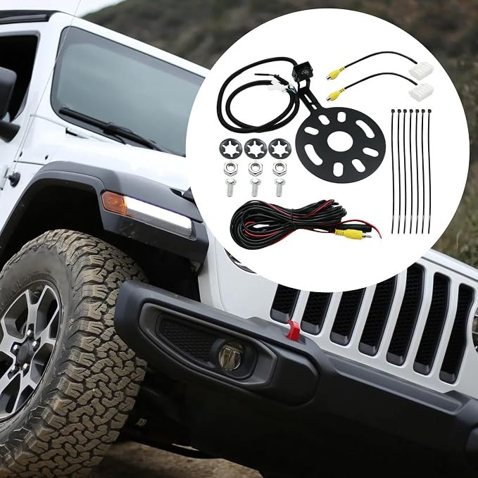 Adjustable Spare Tire Backup Camera, Rear View Reverse Parking Camera, Replacement for Jeep Wrangler JK 2007-2018 Rubicon 2007-2020, Replacement for Hummer H3 2005-2010