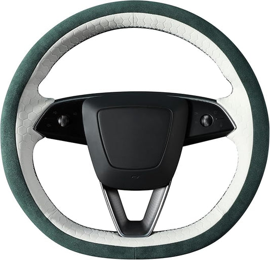 MEWANT DIY Stitching 3D Style Steering Wheel Cover Wrap for Tesla Model 3 Highland 2023-2025/Model Y 2025 Highland for Tesla Model 3/Model Y Accessories(3D Style)
