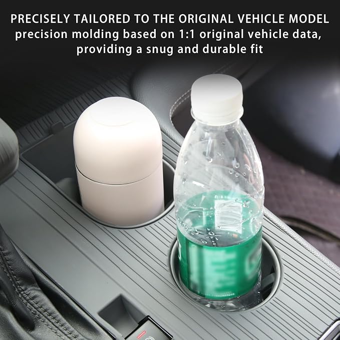 2PCS Center Console Cup Holder Insert for Sienna 2021 2022 2023 2024 2025,2025 Upgraded Organizer TPE Cup Holder for Sienna Interior Accessories