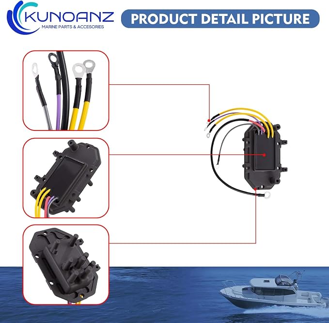 193-3689 583266 583689 35-Amp Voltage Rectifier Regulator for Johnson&Evinrude 185 200 225 250 275 300 HP Ourboard 6&8-Cyl.0583689,0584424,0586000,0586272,0583266,0777674,Mercury:878334;Sierra:18-5832
