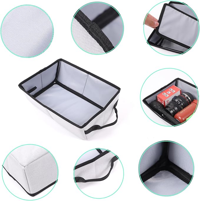 Compatible with Ineos Grenadier 2020-2026 Under Seat Storage Tray, Customized Oxford Cloth Driver Passenger Underseat Hidden Organizer Tool Box with Anti-Slip and Handle (Gray)