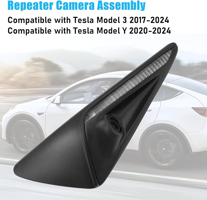 Jaronx Compatible with Tesla Left Side Repeater Camera Assembly Model 3 Model Y 2017-2024, Left Front Fender Turn Signal Camera Replacement for Tesla Model 3/Model Y Accessories, 1495864-20-C (Left)