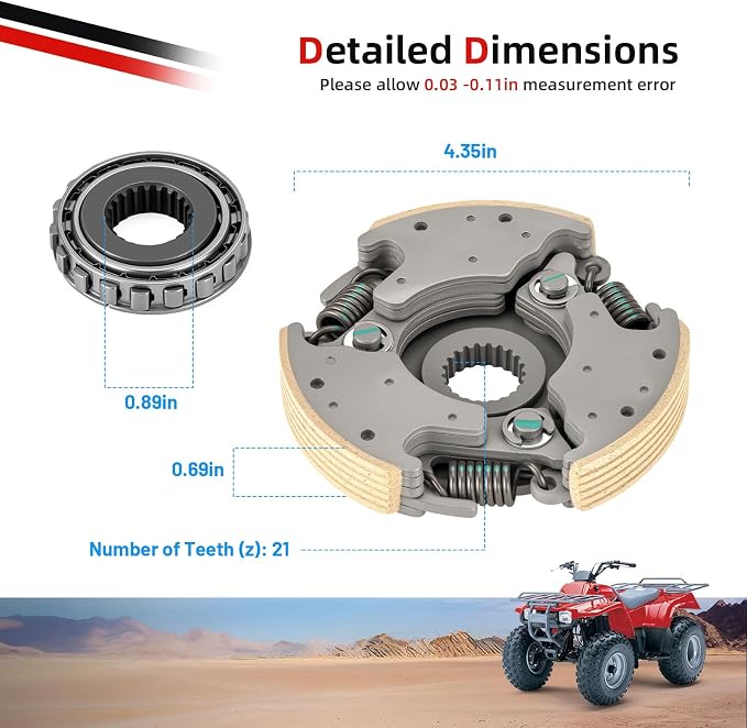 Wet Clutch Centrifugal Carrier & Bearing For Kawasaki Bayou 220 250 KLF250 KLF220 1988-2022 41033-1713