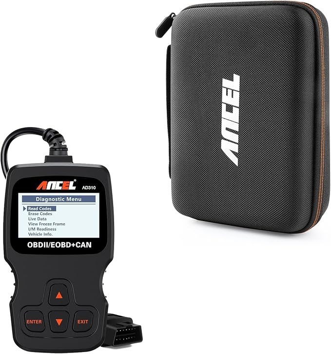 ANCEL AD310 Classic Enhanced Universal OBD II Scanner Car Engine Fault Code Reader with ANCEL Protective Case Storage Bag