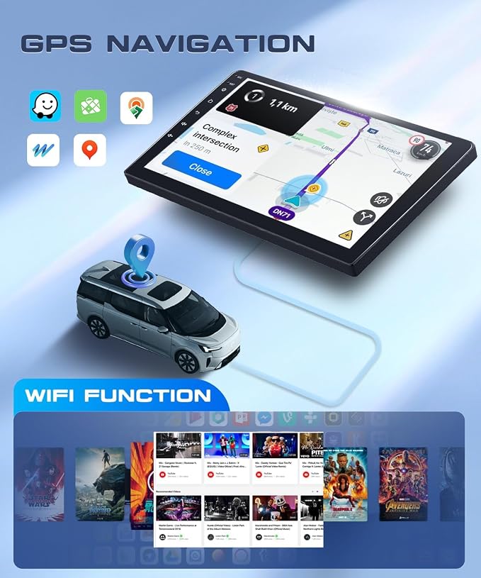 Android 15 Car Stereo for Honda Accord 2003-2007 Radio Wireless Carplay Android Auto 10.1 inch 1080P HD Touch Screen 5G WiFi DSP EQ GPS MirrorLink Bluetooth FM/RDS 26UI AHD Backup Camera Mic