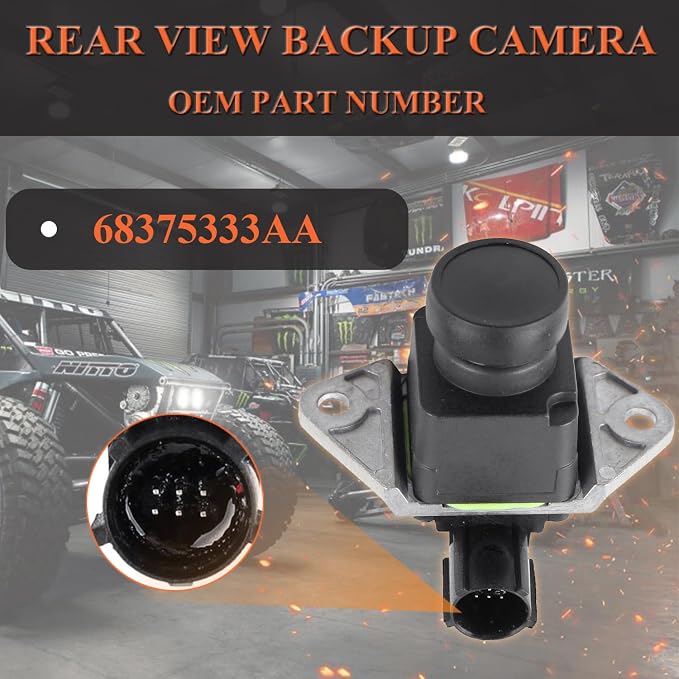 Car Rear View Back up Camera HD Fit for Jeep Grand Cherokee 2014-2015, Park Assist Backup Camera Safety w/Reverse Trajectory Replace OEM# 68375333AA