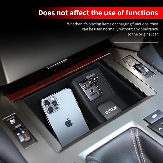 Central Control Water Cup Mat Is Applicable to Internal Modification of 2010-2013 Lexus GX460 Silicone Non-Slip Mat Storage Box Protective Pad Lexus GX460 Accessories (2010-2013)
